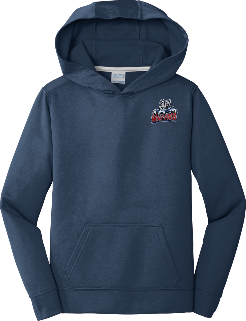 Hartford Jr. Wolfpack Youth Performance Fleece Pullover Hooded Sweatshirt