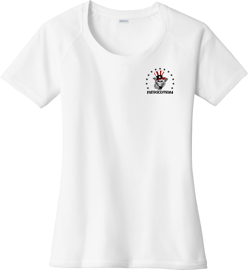 Phila Revolution Ladies PosiCharge Tri-Blend Wicking Scoop Neck Raglan Tee