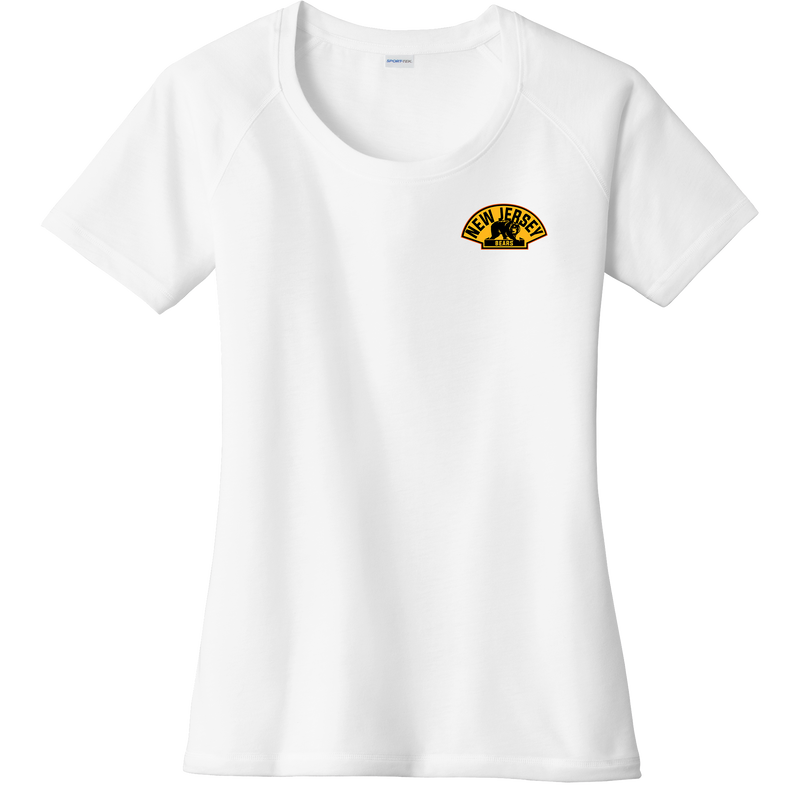 NJ Bears Ladies PosiCharge Tri-Blend Wicking Scoop Neck Raglan Tee