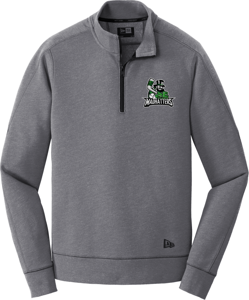 Atlanta Madhatters New Era Tri-Blend Fleece 1/4-Zip Pullover