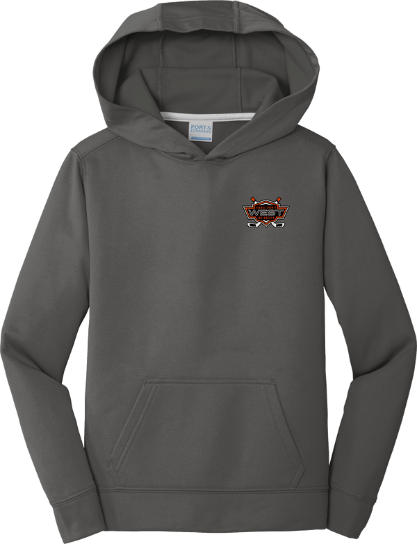 Orange County West Youth Performance Fleece Pullover Hooded Sweatshirt