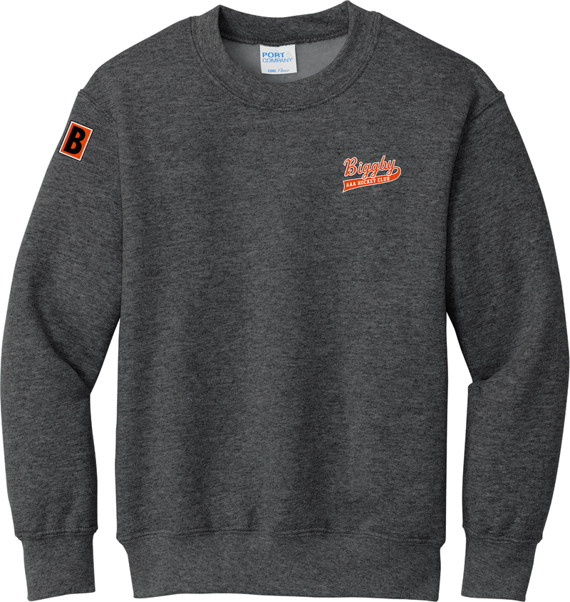 Biggby Coffee AAA Youth Core Fleece Crewneck Sweatshirt