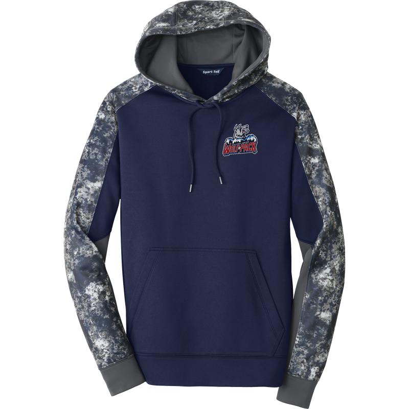 Hartford Jr. Wolfpack Sport-Wick Mineral Freeze Fleece Colorblock Hooded Pullover