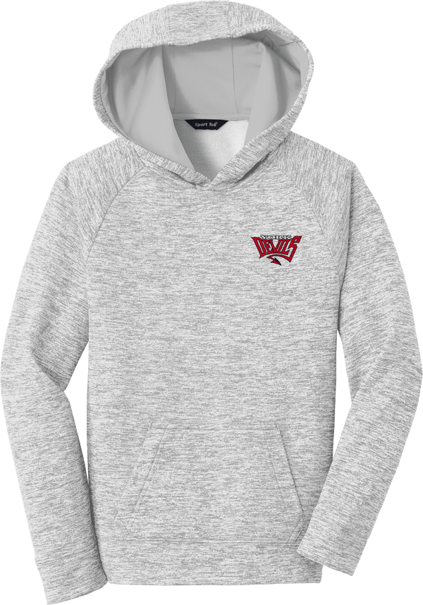 York Devils Youth PosiCharge Electric Heather Fleece Hooded Pullover