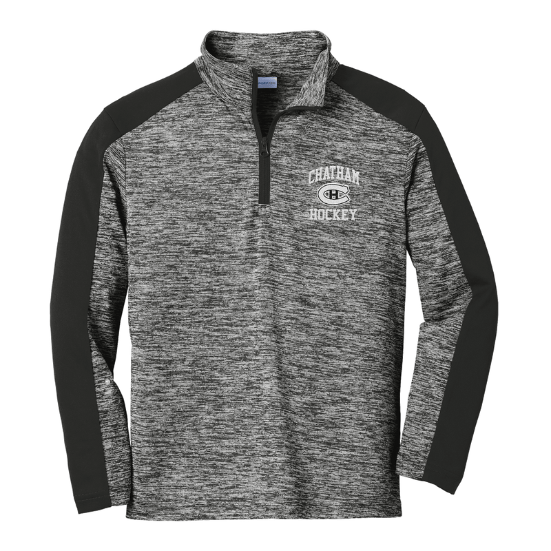 Chatham Hockey Youth PosiCharge  Electric Heather Colorblock 1/4-Zip Pullover